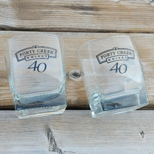 Forty Creek Whisky Drinking Glasses PAIR